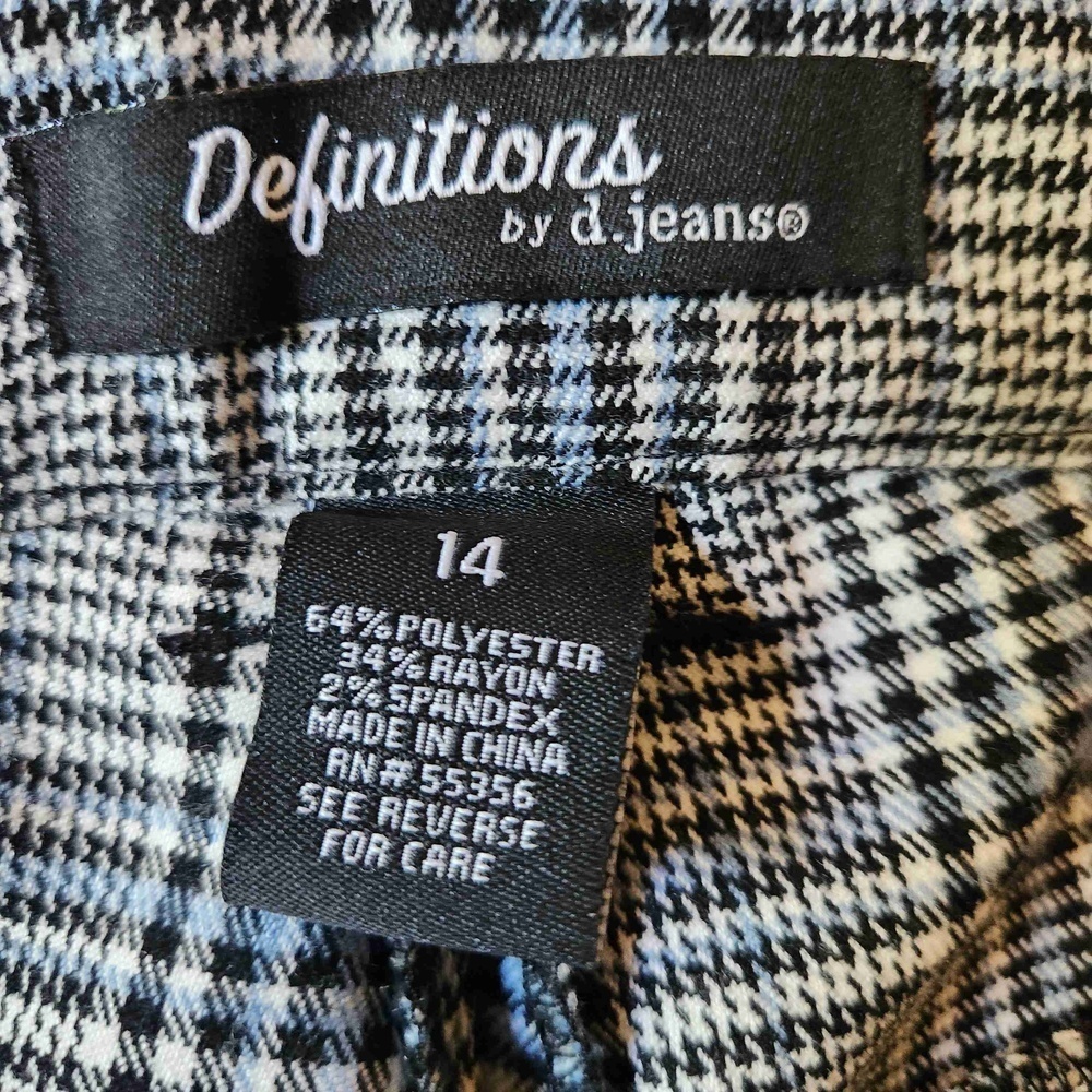 Definitions By D Jeans Plaid Straight Leg Pants Size 14 - Picture 5 of 5